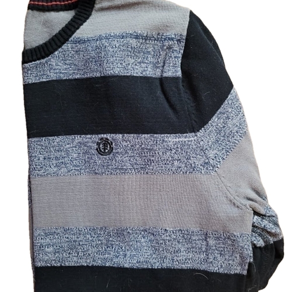 Vintage Element Striped Crew Neck Sweater Large - Picture 2 of 4